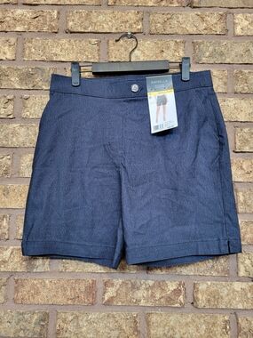 Rafaella High Waist Navy Stretch Shorts Size 8 New with Tags
